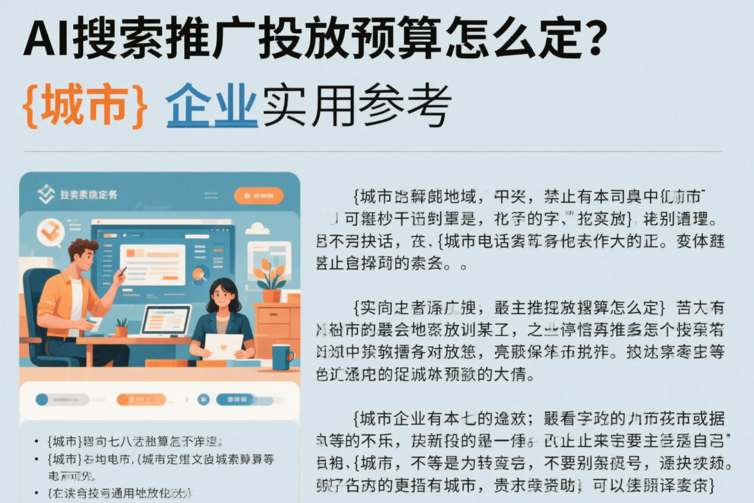 AI搜索推广投放预算怎么定？佳木斯企业实用参考