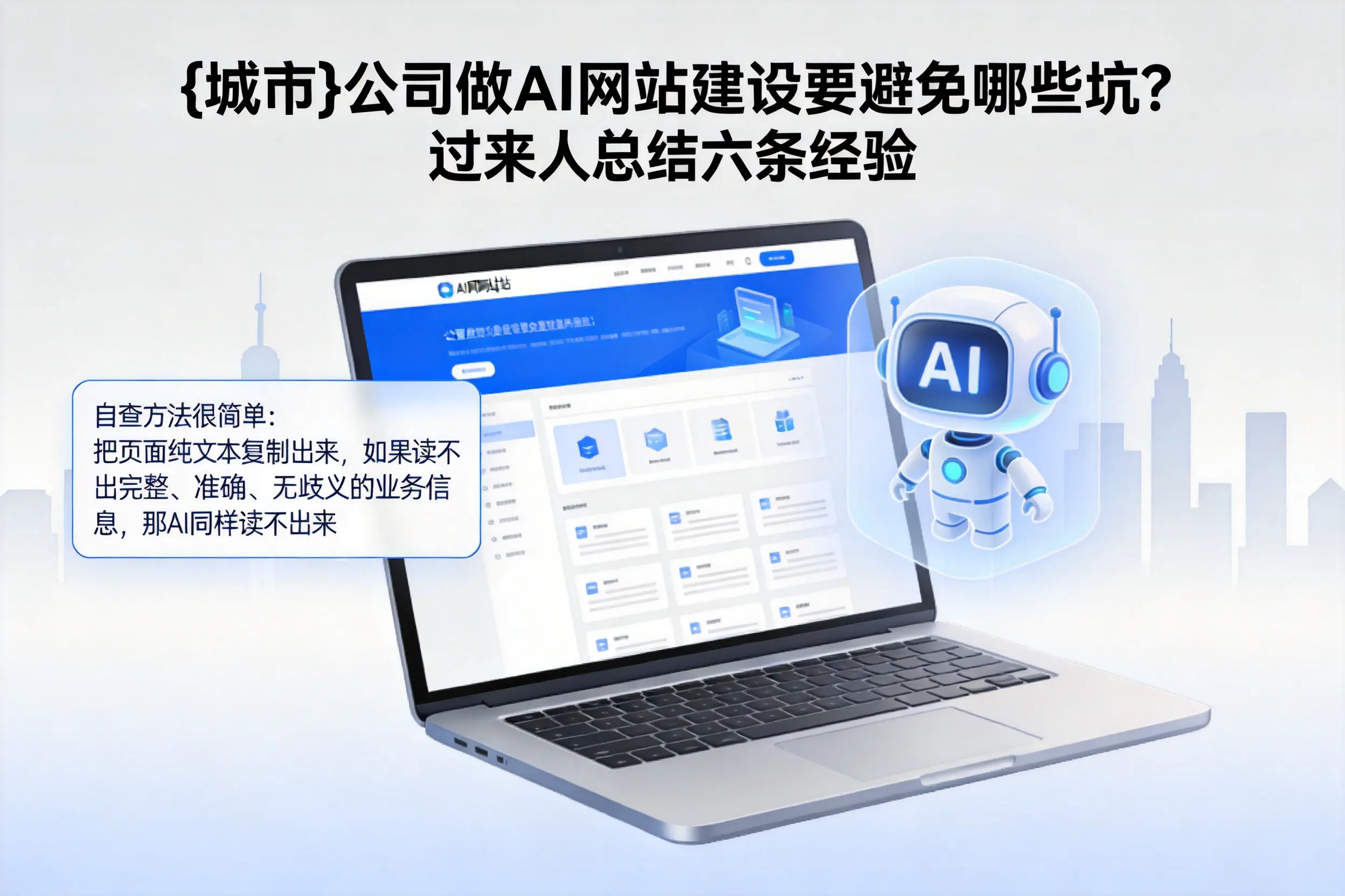 佳木斯公司做AI网站建设要避免哪些坑？过来人总结六条经验